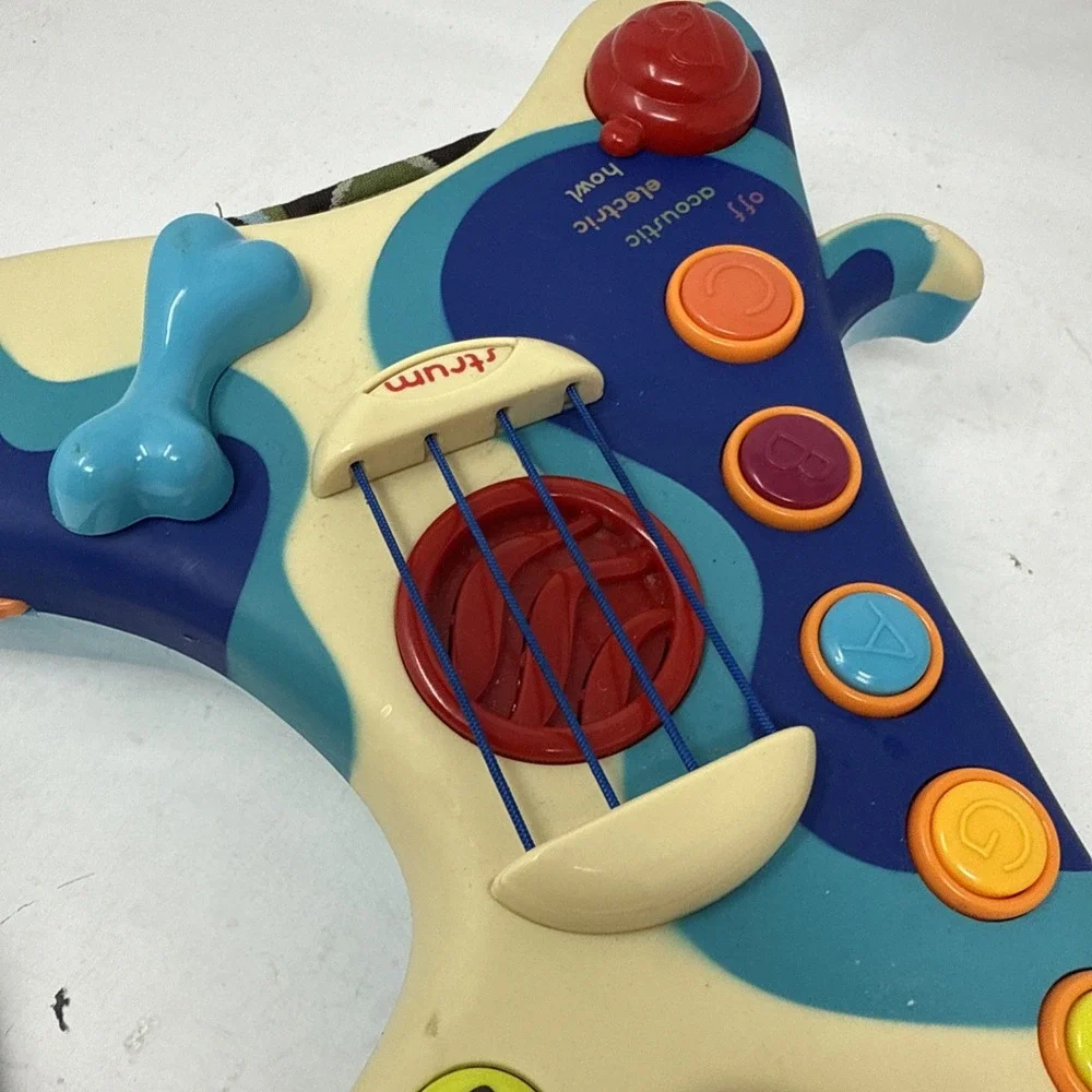 B Toys Interactive Dog Guitar Woofer Working Condition Toy Guitar Used Tested